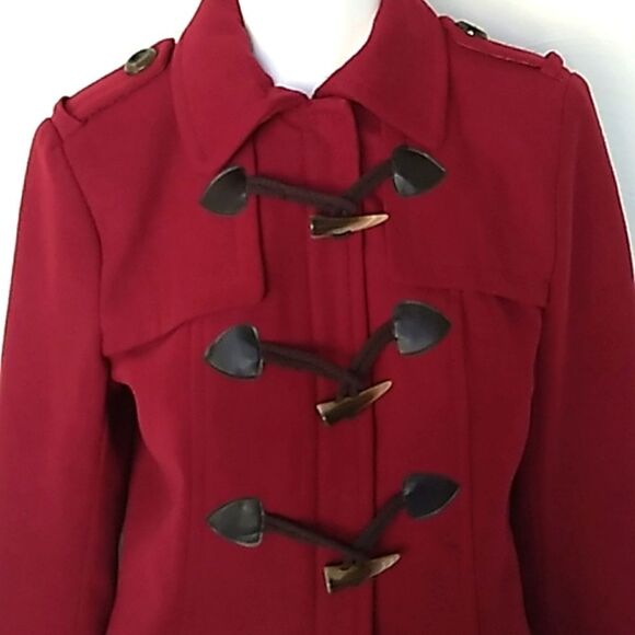 George Bergandy Button Detail Warm Coat. Sz XS/CH - Picture 2 of 13